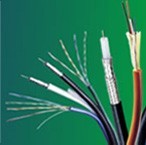 several cables, wires