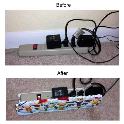 Snowmen Decorative Power Strip Cover