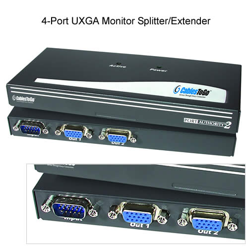 Cables To Go UXGA VGA Monitor Splitters and Extenders