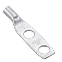Copper Compression Lug, 2 Hole, #10 AWG, 1/4