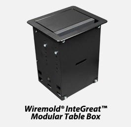Wiremold integreat modular table box